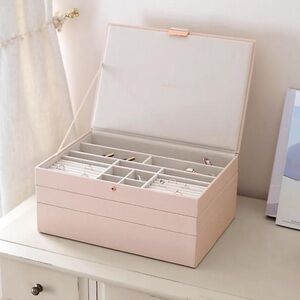 Stackers Supersized Jewelry Box Collection Entire Five Piece Set in Blush